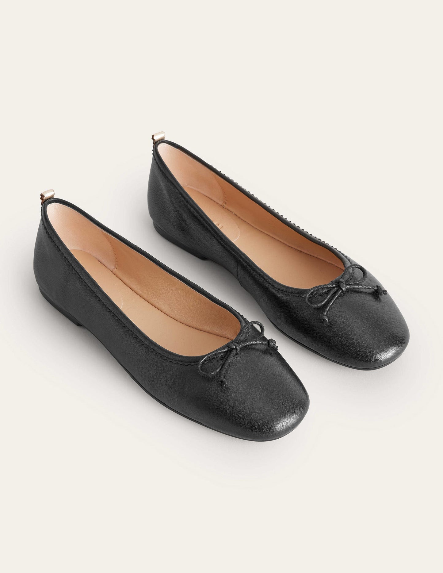 Kitty Flexi Sole Ballet Flats - Black Leather