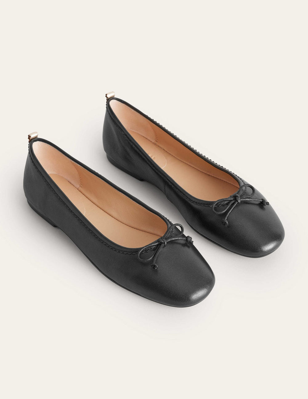 Kitty Flexi Sole Ballet Flats - Black Leather