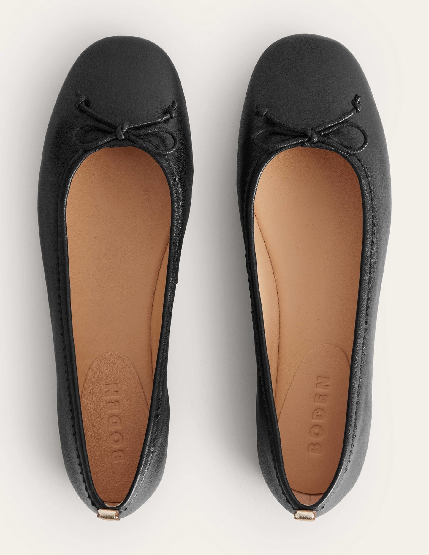 Kitty Flexi Sole Ballet Flats - Black Leather