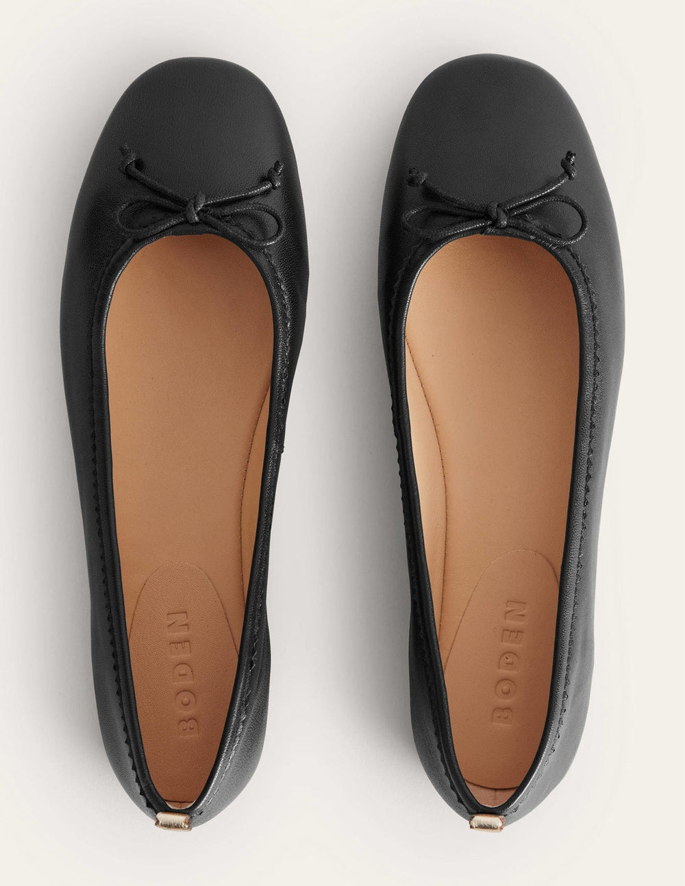 Kitty Flexi Sole Ballet Flats - Black Leather
