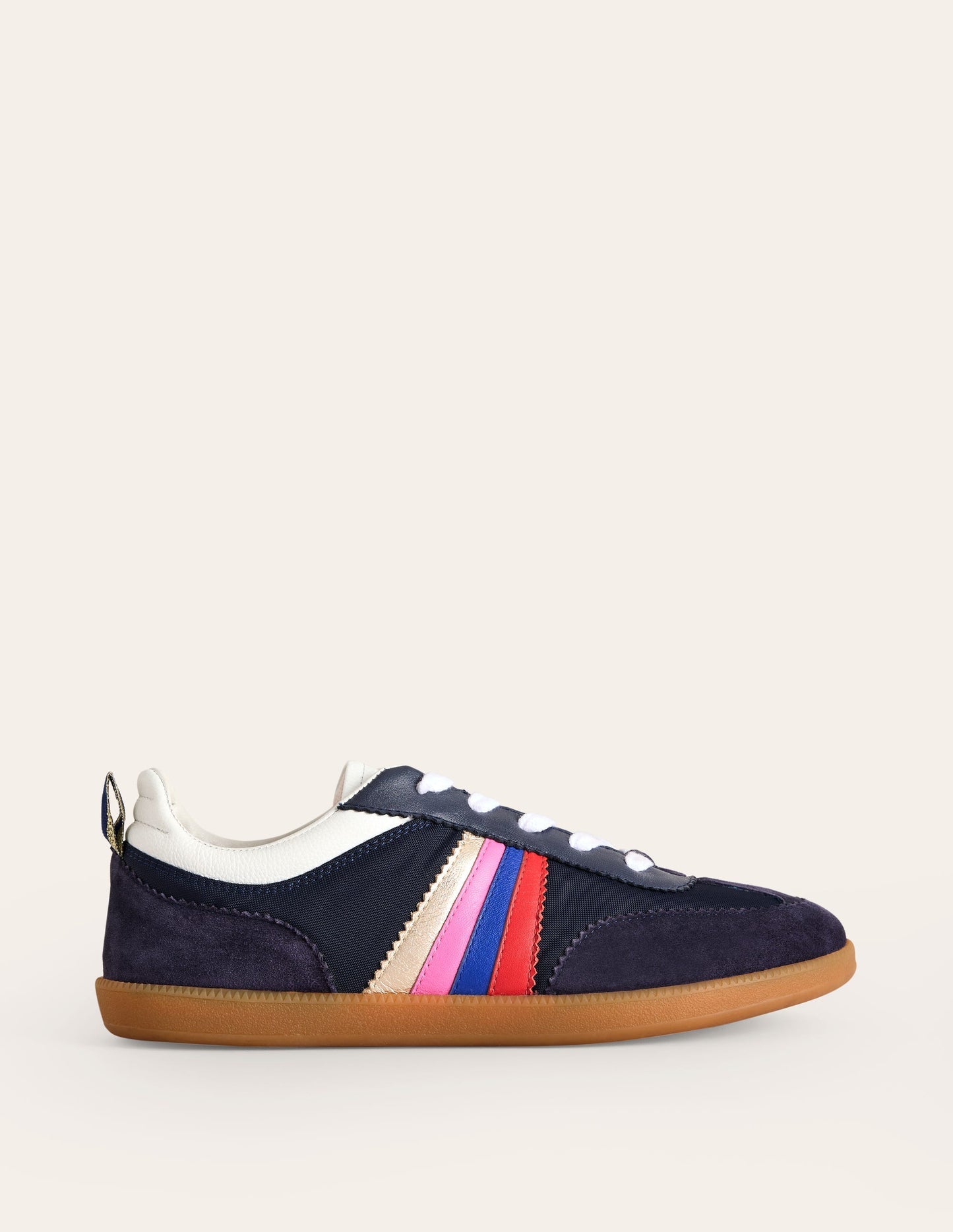 Erin Retro Tennis Trainers - Navy/Rainbow