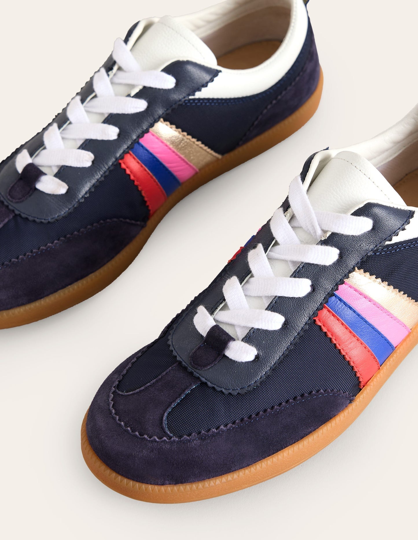 Erin Retro Tennis Trainers - Navy/Rainbow