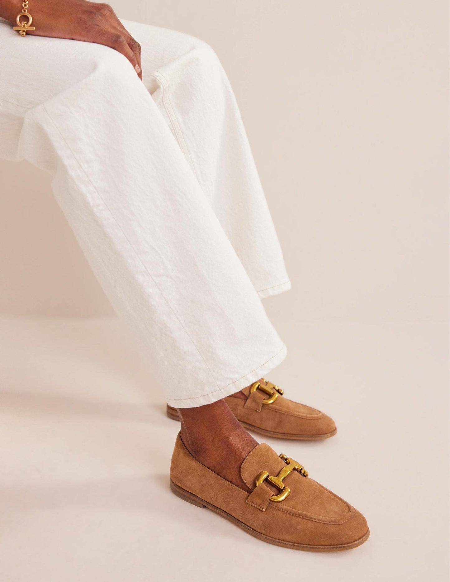 Iris Snaffle Loafers - Ginger Snap Suede