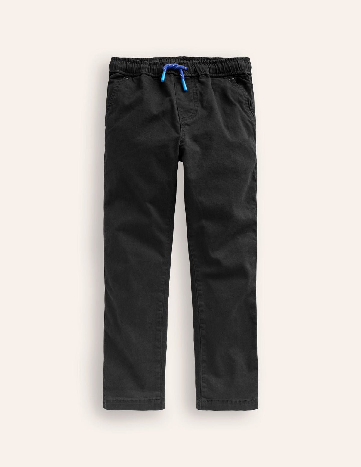 Slim Pull On Trousers - Black
