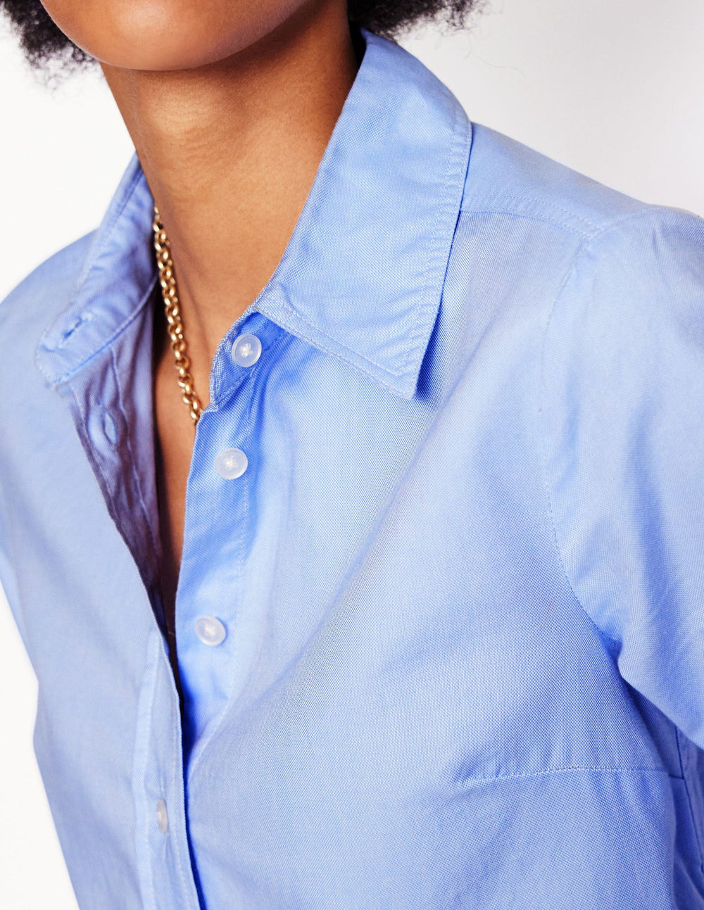 Sienna Cotton Shirt - Blue Oxford