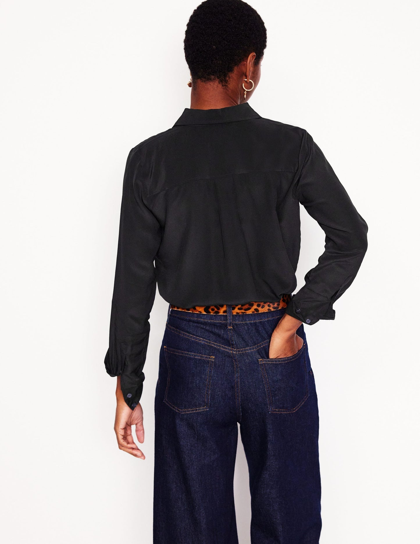 Sienna Silk Shirt - Black