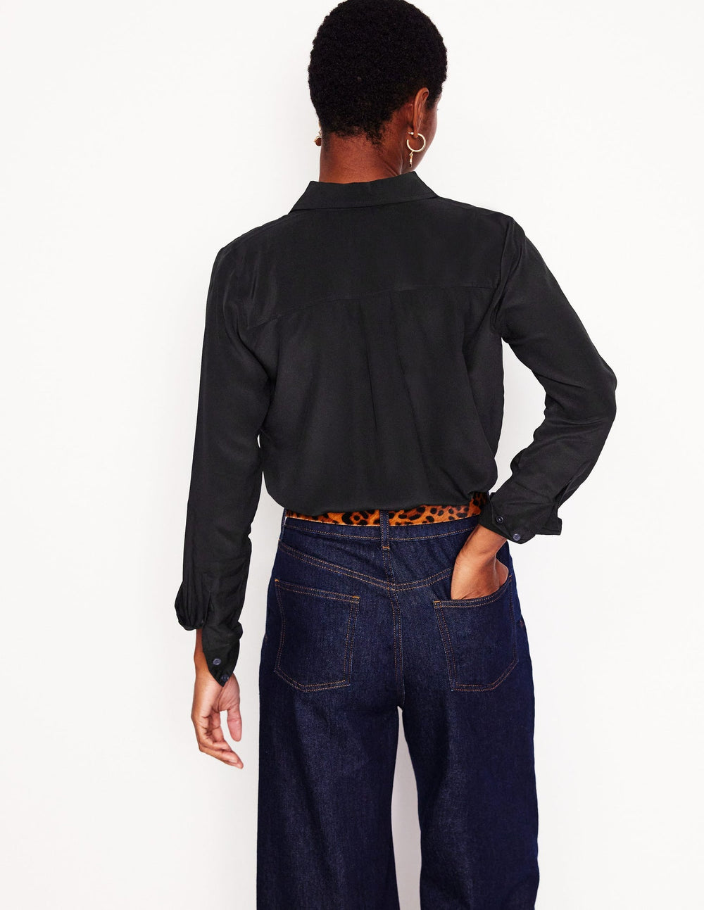 Sienna Silk Shirt - Black