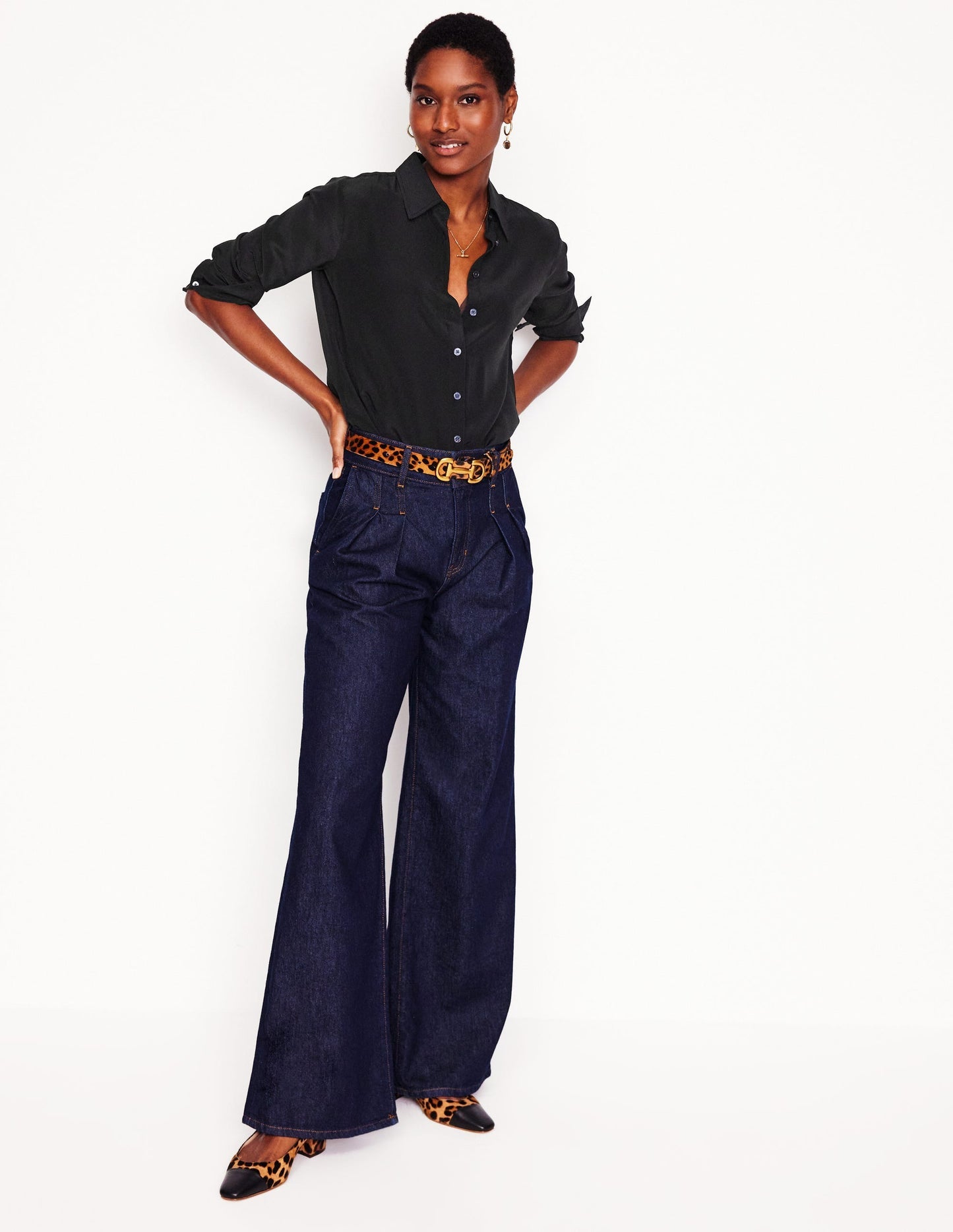 Sienna Silk Shirt - Black