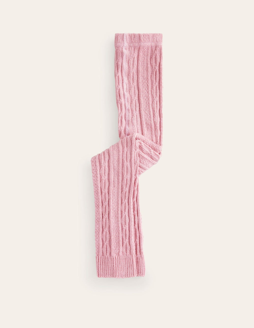 Cable Footless Tights - Vintage Pink