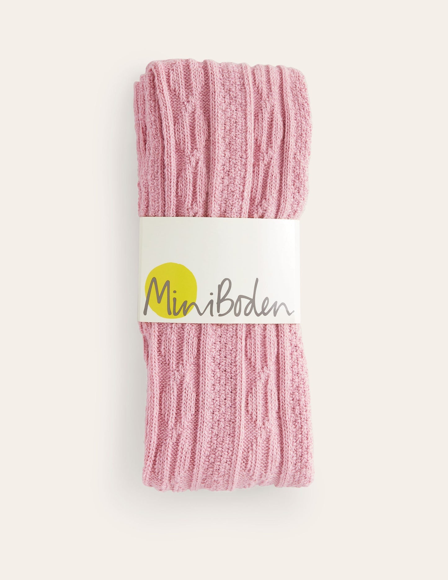 Cable Footless Tights - Vintage Pink