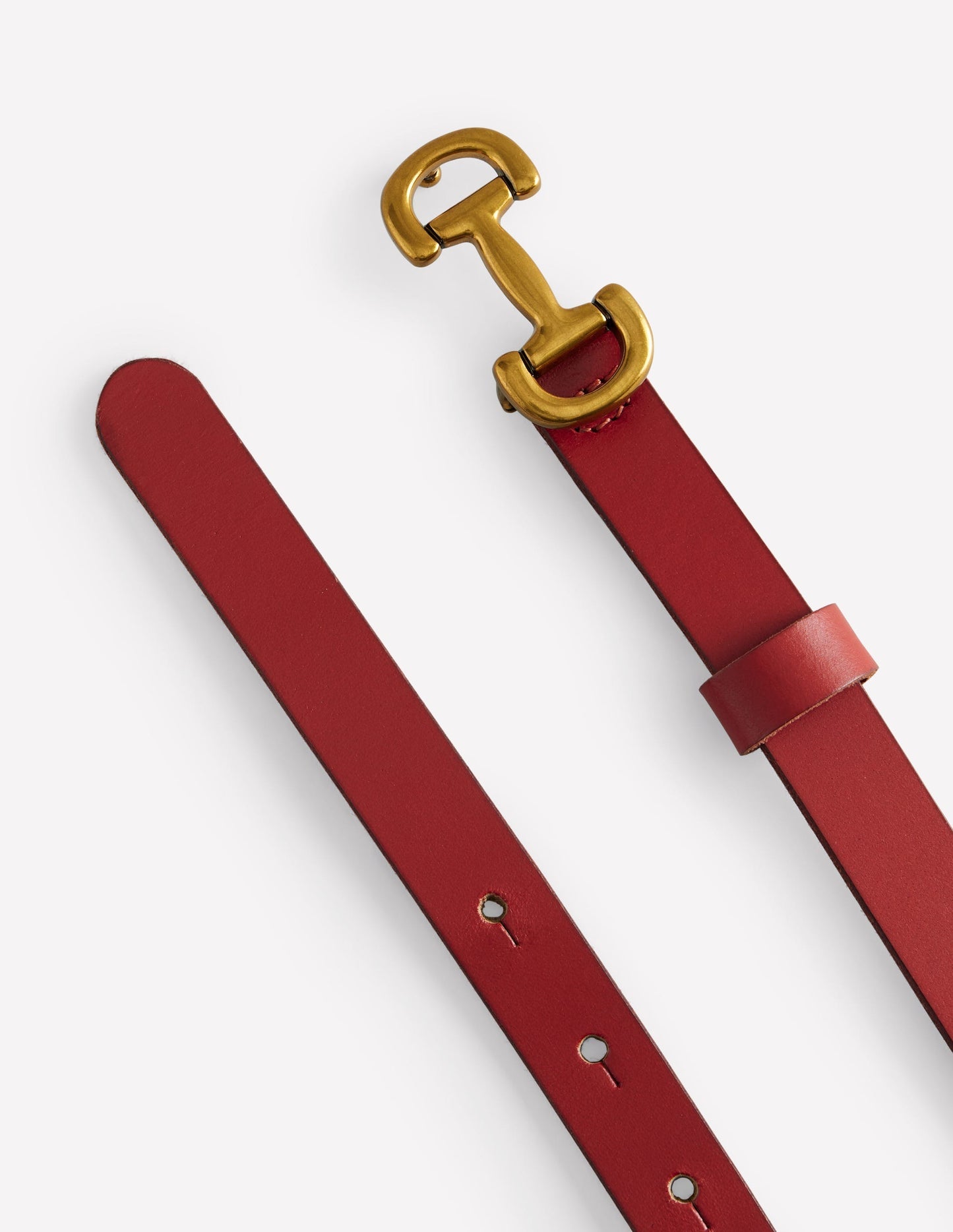 Iris Skinny Snaffle Trim Belt - Red