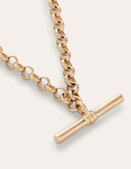 T - bar Chain Necklace - Gold