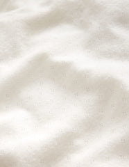 Long Sleeve Pointelle Top - Soft Ivory