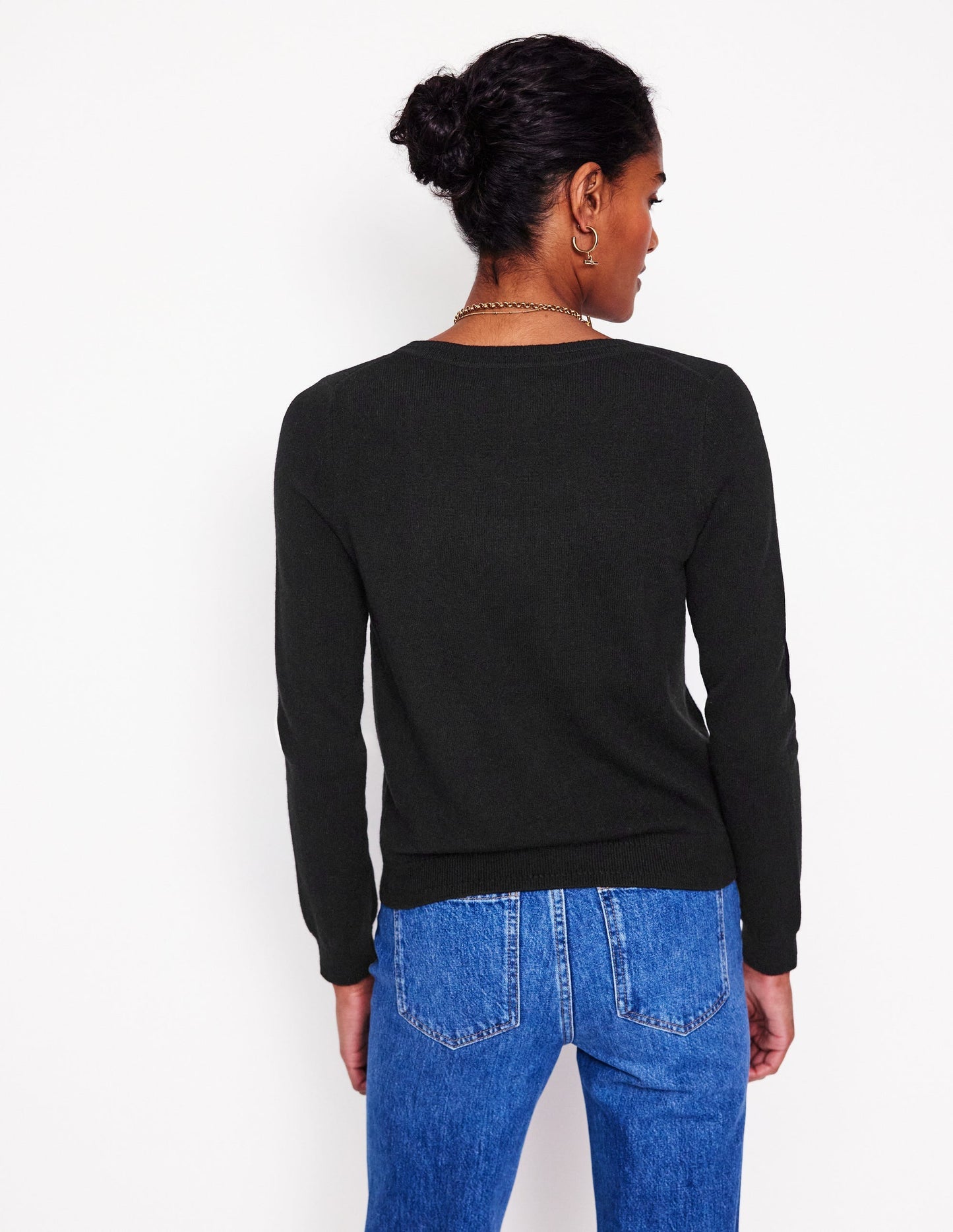 Eva Cashmere V - Neck Sweater - Black