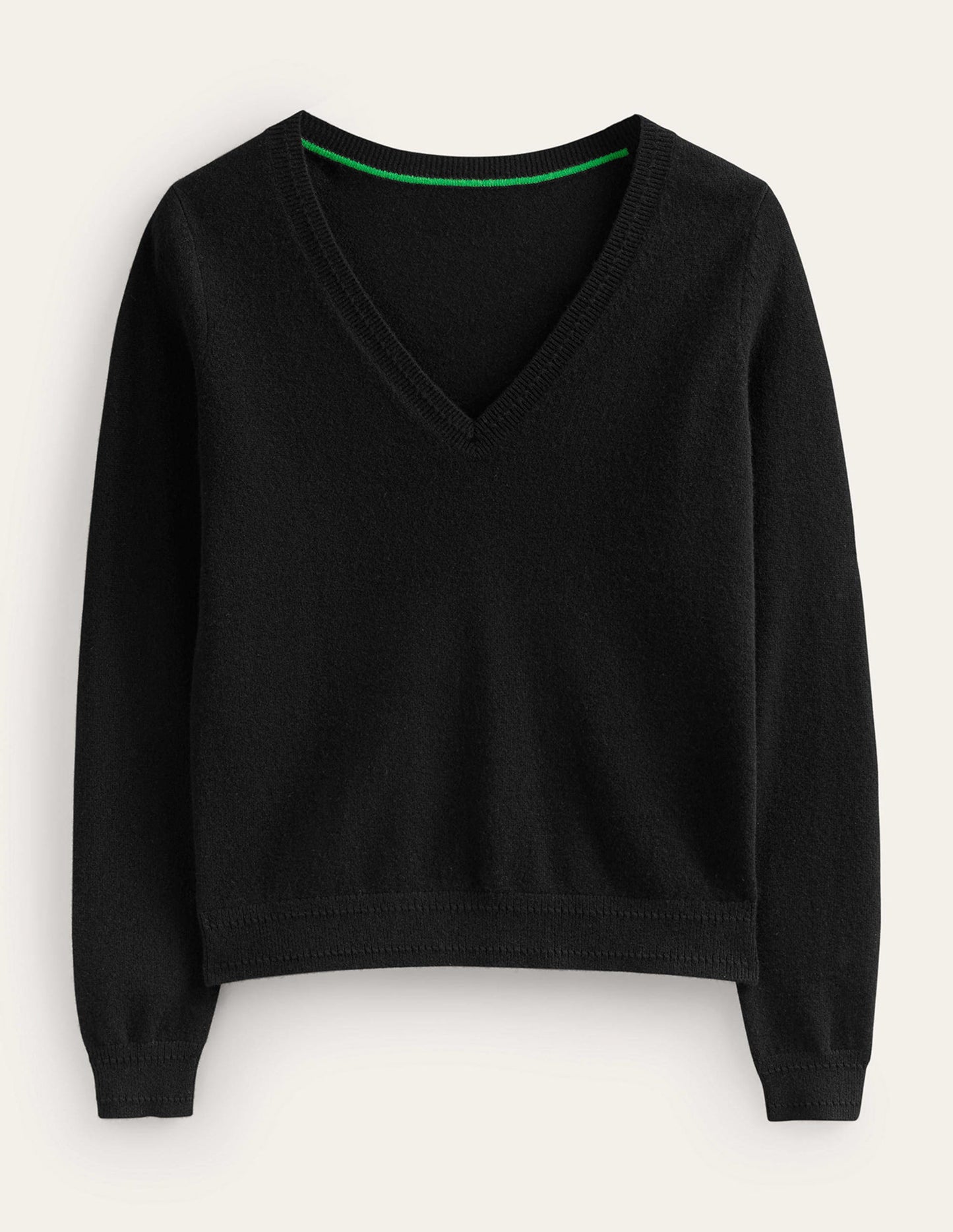 Eva Cashmere V - Neck Sweater - Black