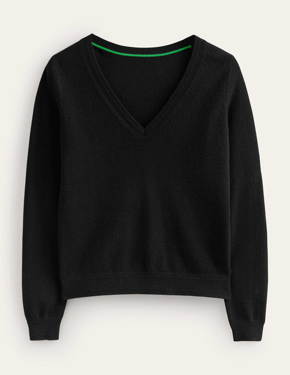 Eva Cashmere V - Neck Sweater - Black