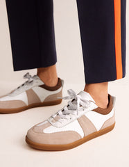 Erin Retro Tennis Trainers - White Mix