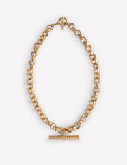 Chunky T - bar Chain Necklace - Gold