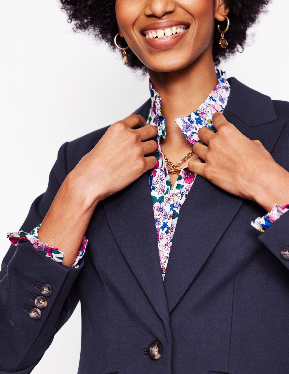 Marylebone Ponte Blazer - Navy