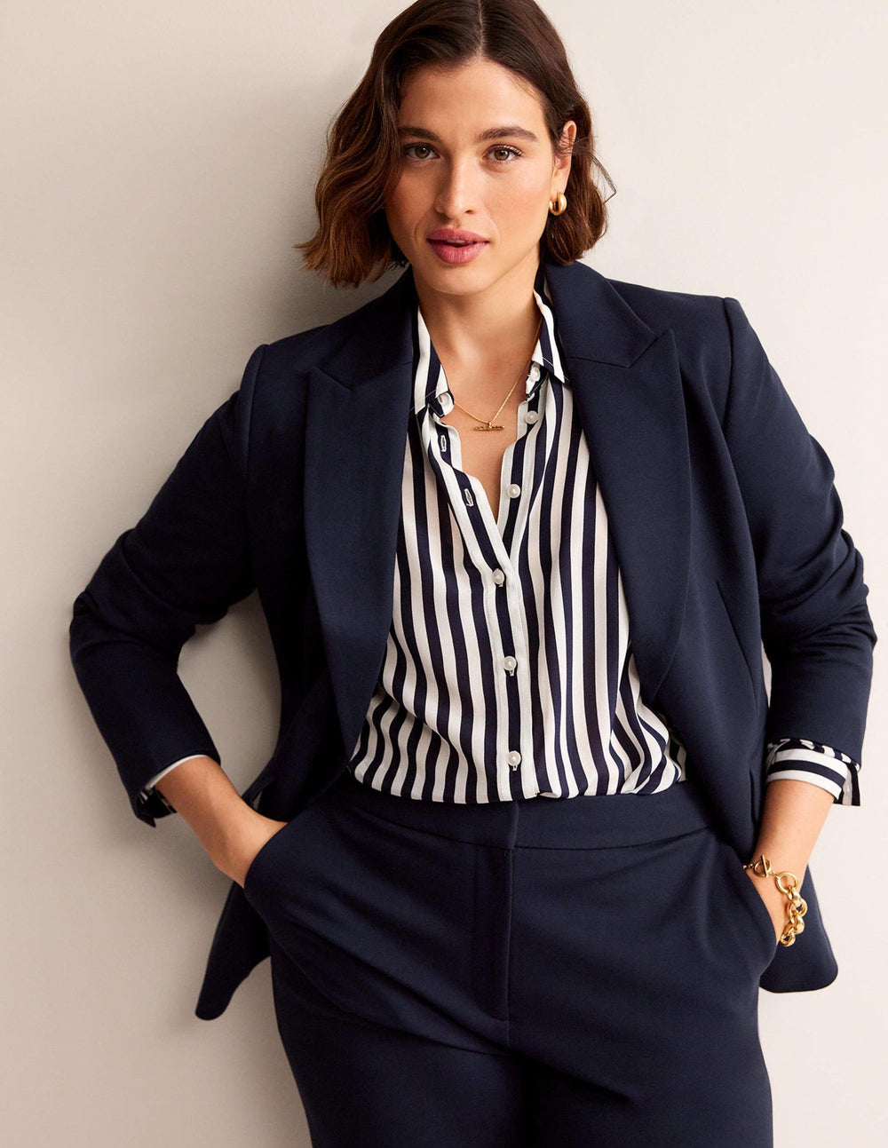 Marylebone Ponte Blazer - Navy