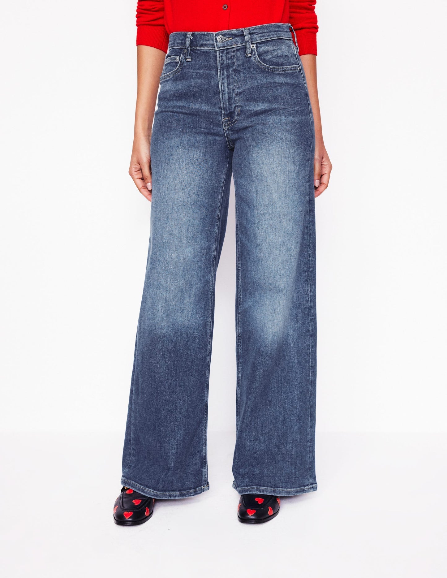 High Rise Wide Leg Jeans - Mid Vintage
