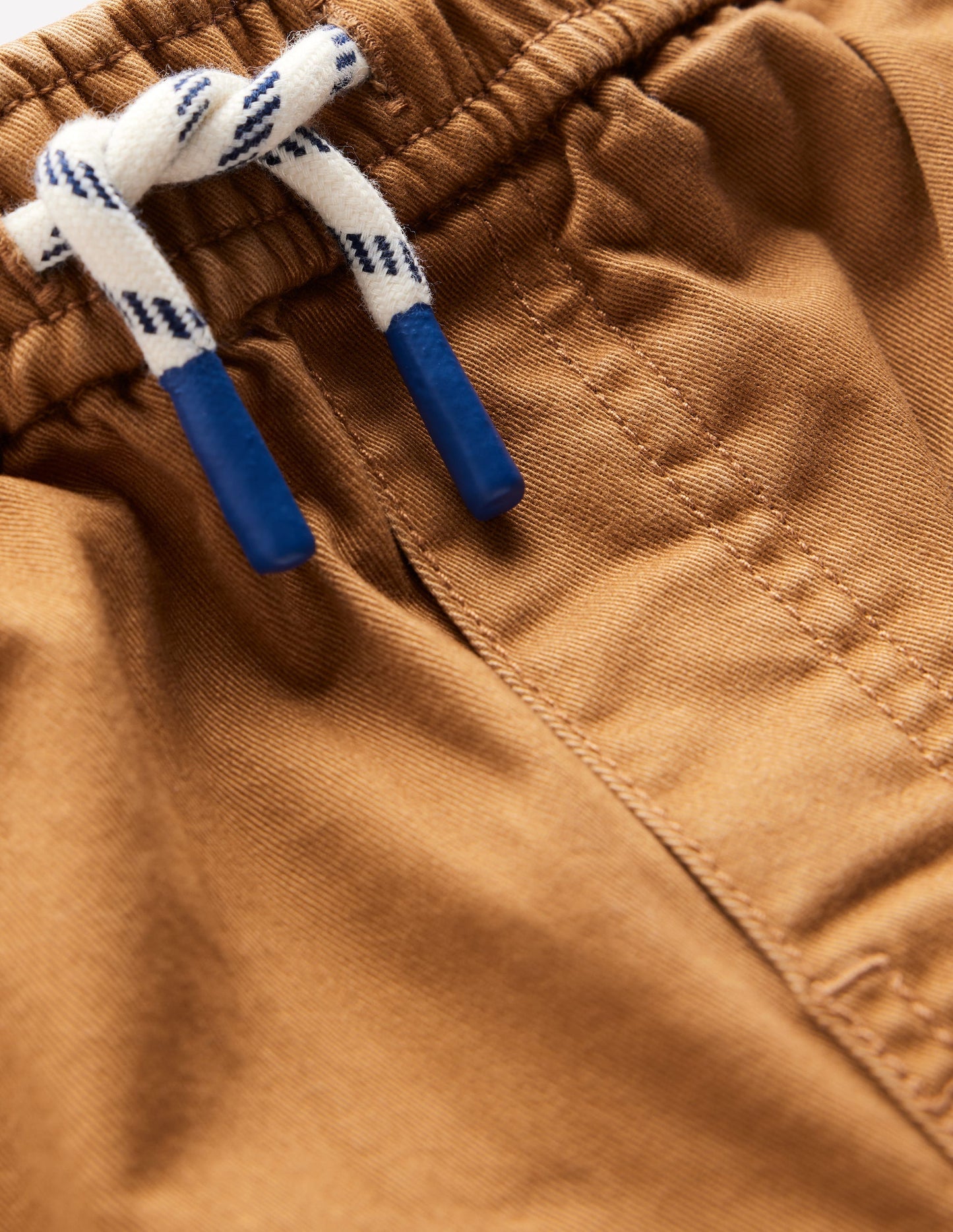 Slim Pull On Trousers - Butterscotch Brown