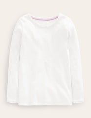 Ribbed Long Sleeve T-shirt - White