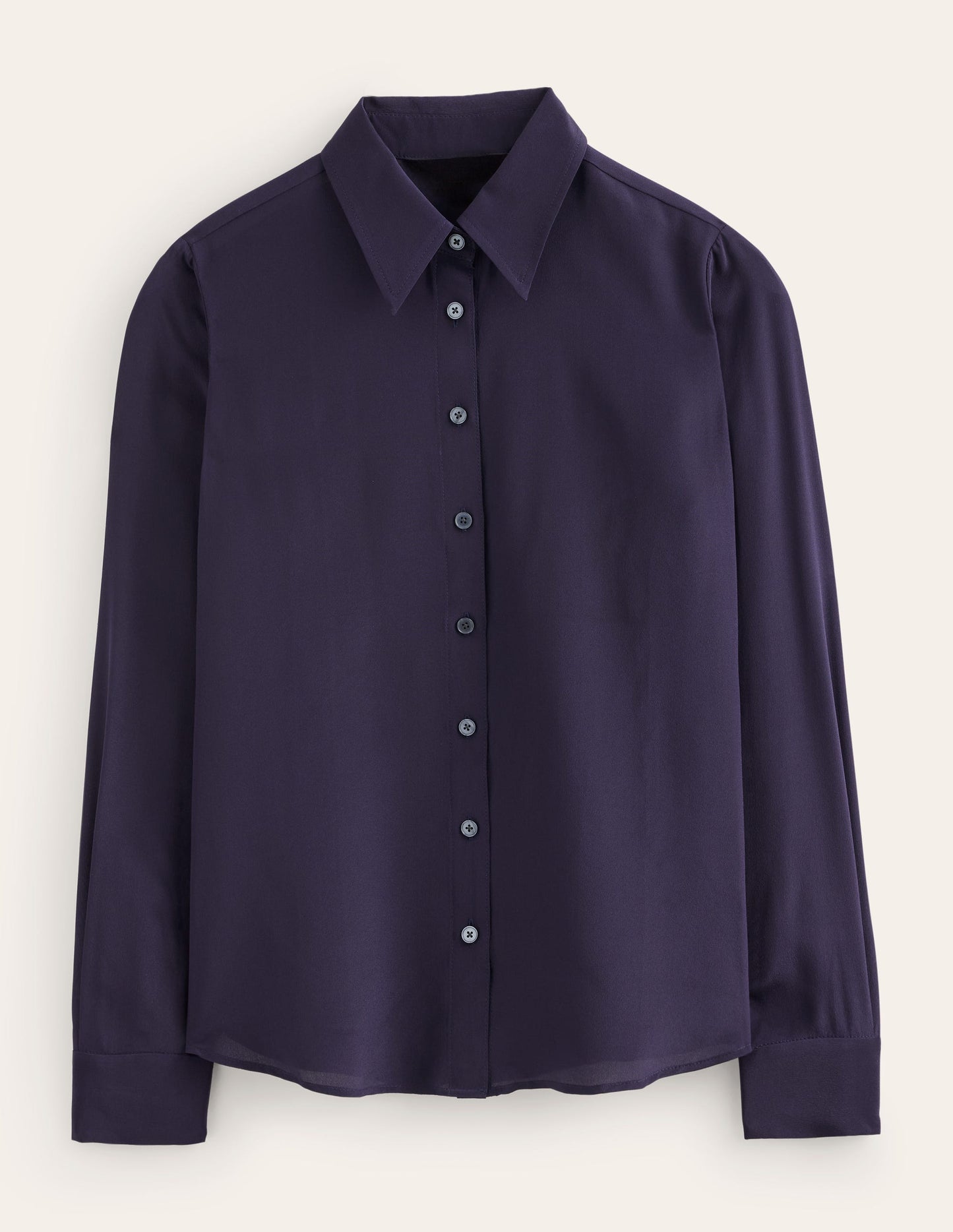 Sienna Silk Shirt - Navy