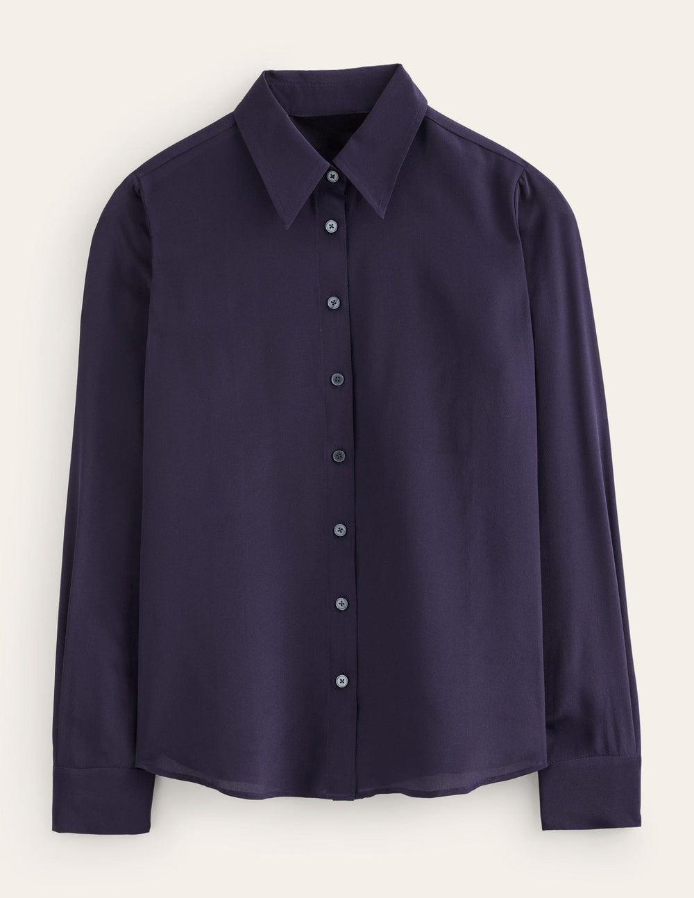 Sienna Silk Shirt - Navy