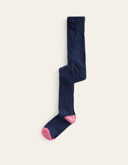 Ribbed Tights - French Navy