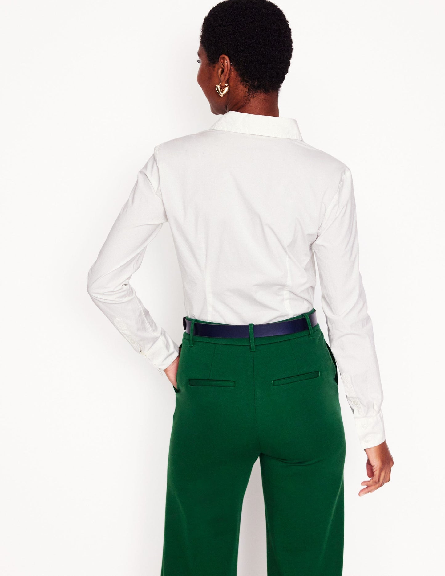 Saskia Stretch Cotton Shirt - White