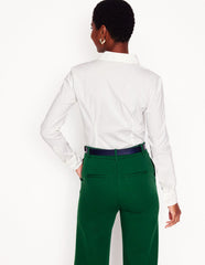 Saskia Stretch Cotton Shirt - White