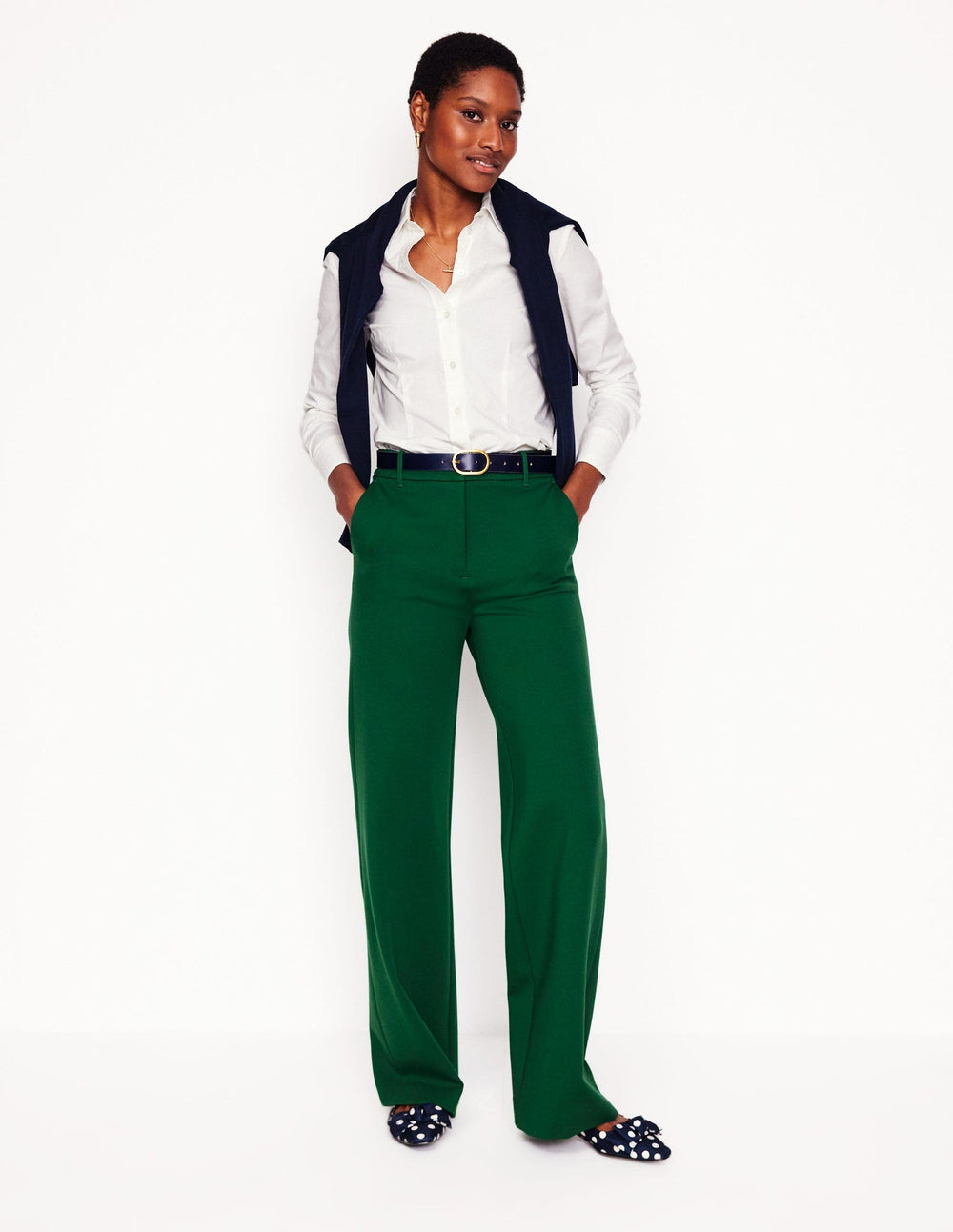 Saskia Stretch Cotton Shirt - White