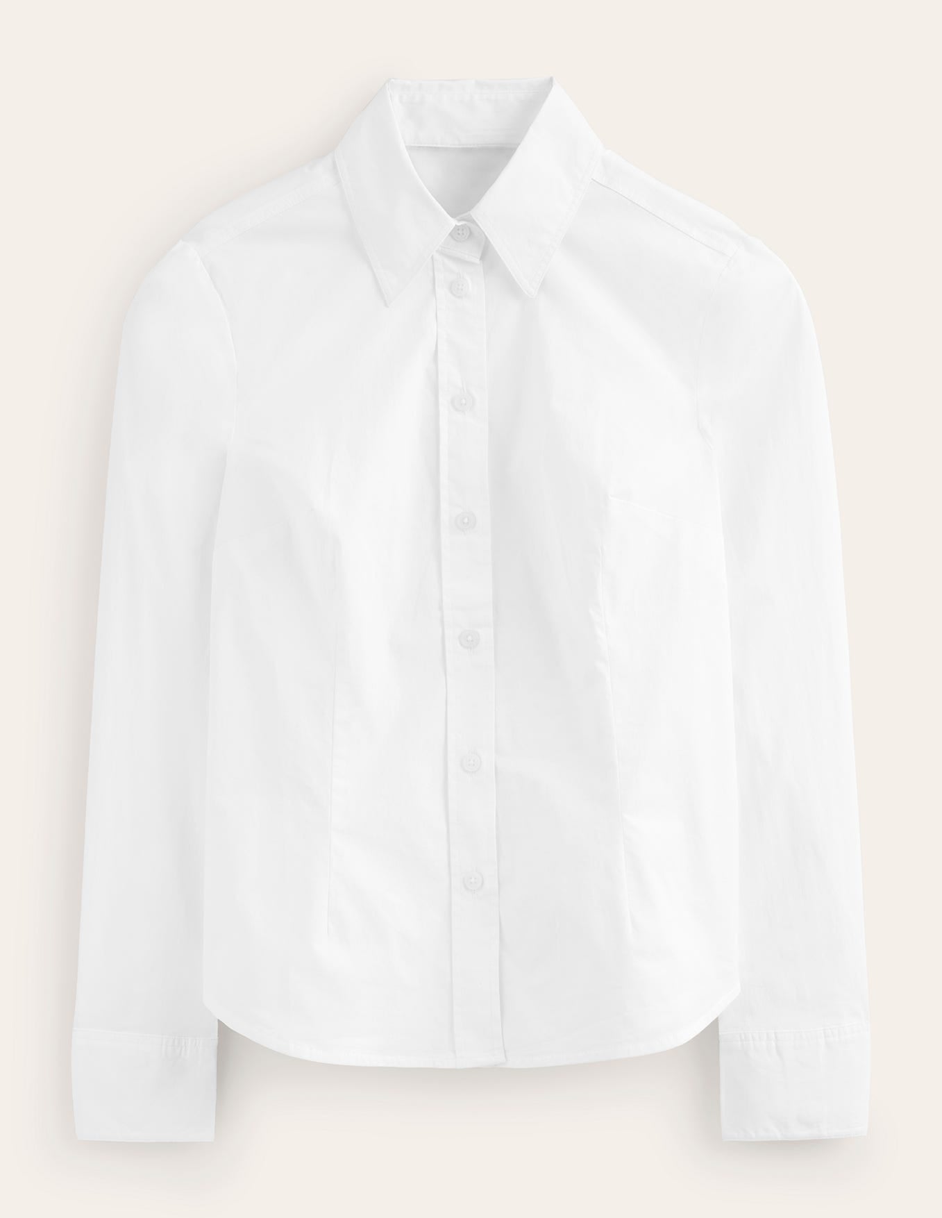 Saskia Stretch Cotton Shirt - White