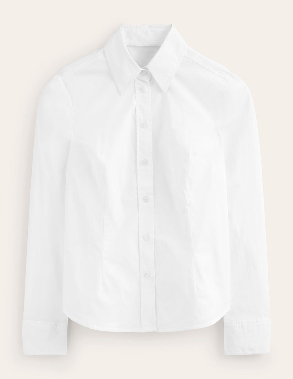 Saskia Stretch Cotton Shirt - White