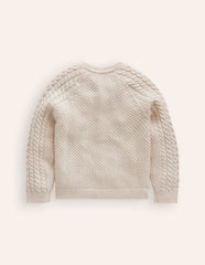 Heritage Cable Cardigan - Ecru