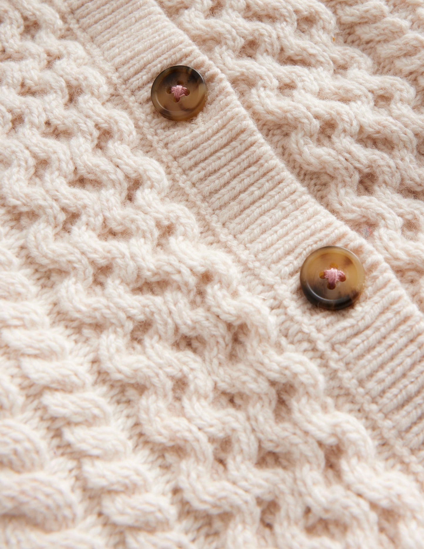 Heritage Cable Cardigan - Ecru
