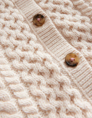 Heritage Cable Cardigan - Ecru