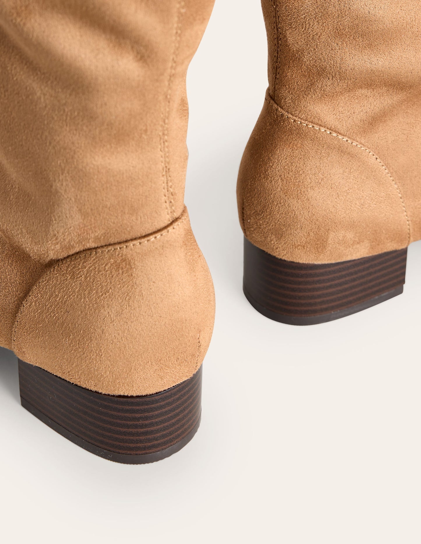 Flat Stretch Knee Boots - Acorn