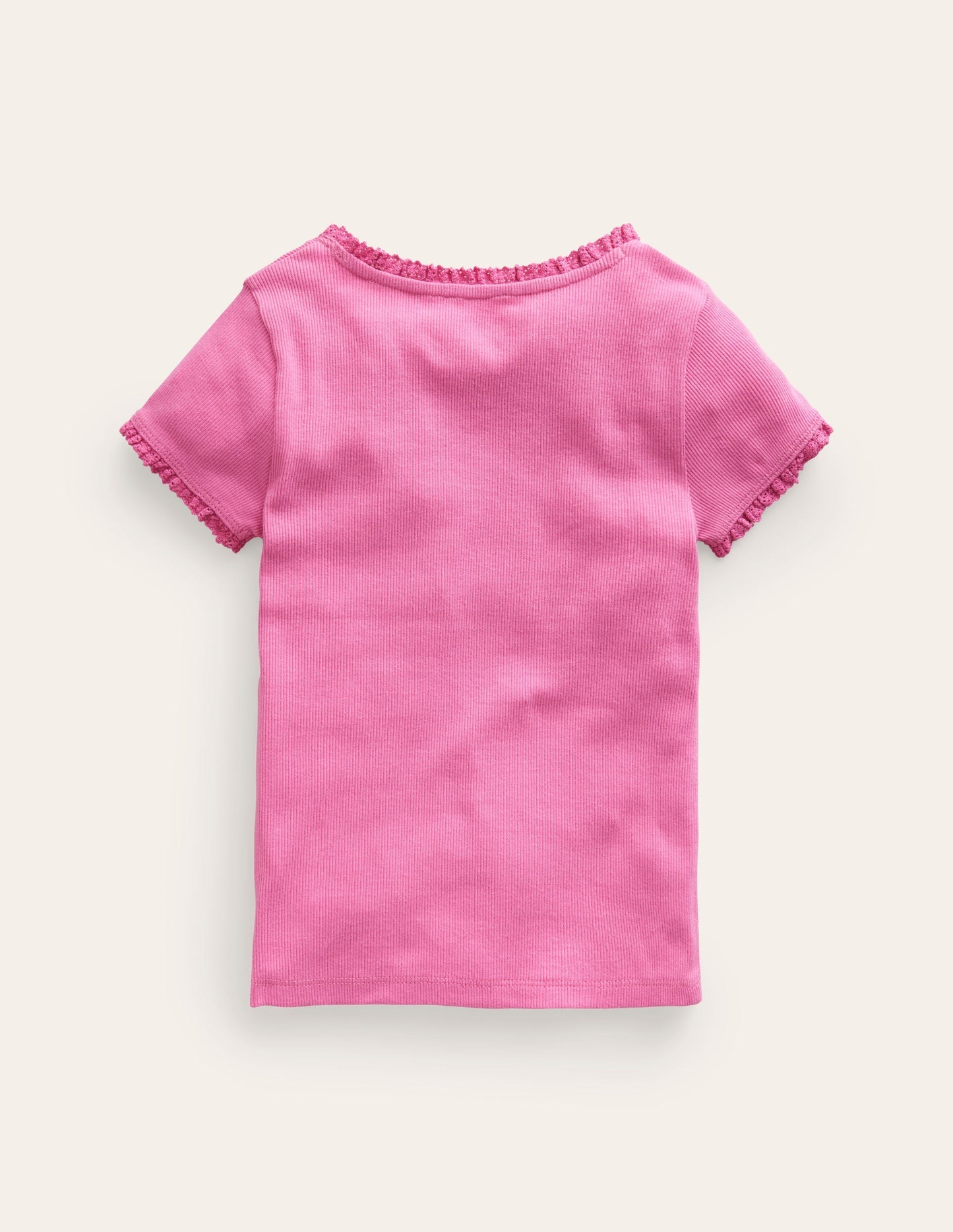 Ribbed Short Sleeve T-shirt - Strawberry Ice