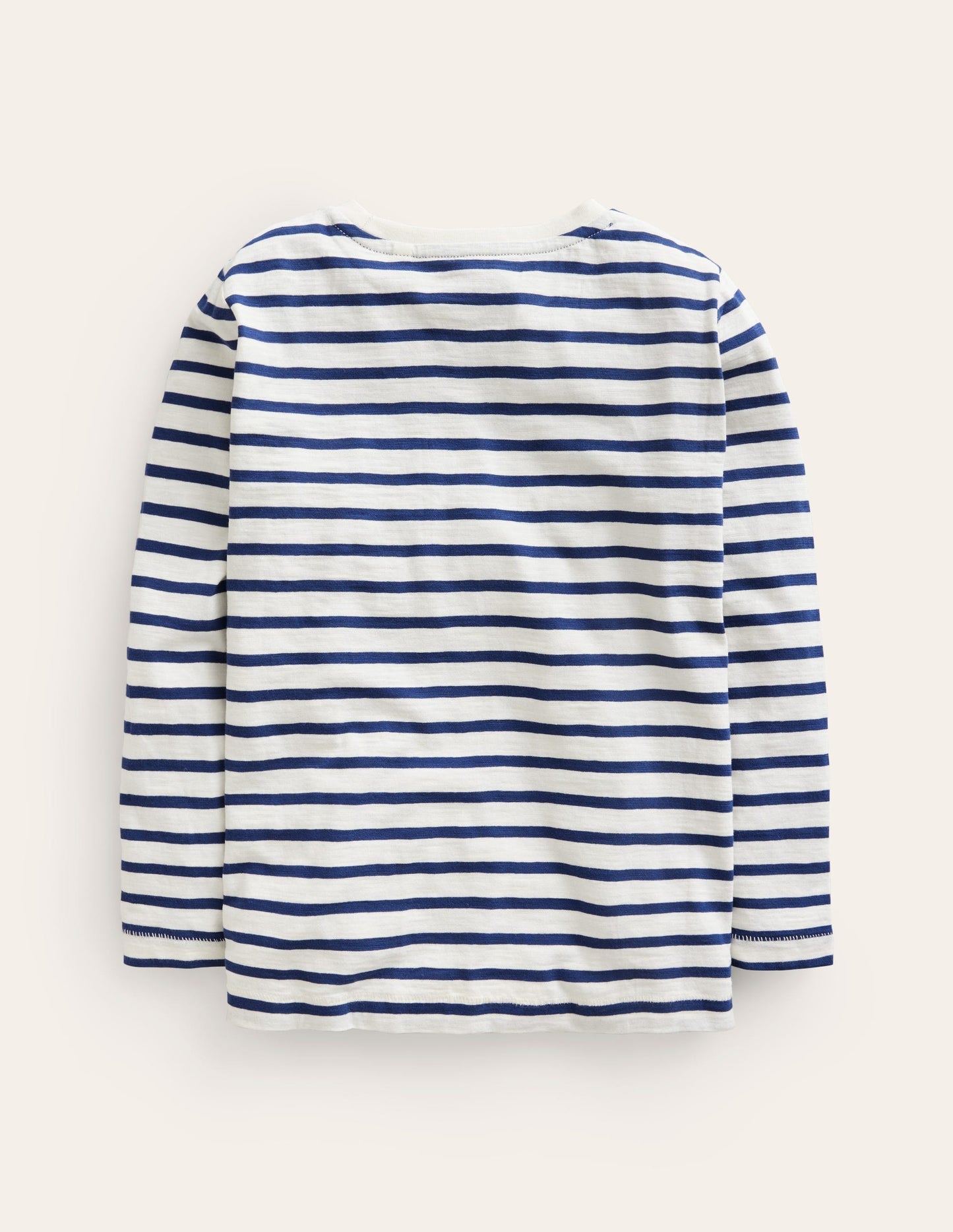 Everyday Long Sleeve T-shirt - Soft Ivory/ College Navy
