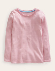 Ribbed Long Sleeve T-shirt - French Pink
