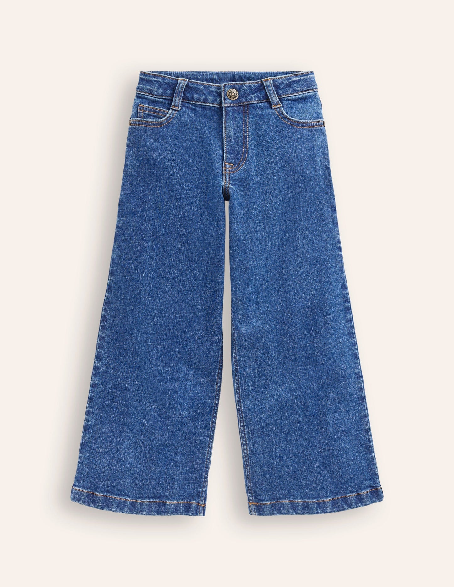 Wide Leg Pants - Mid Vintage Blue