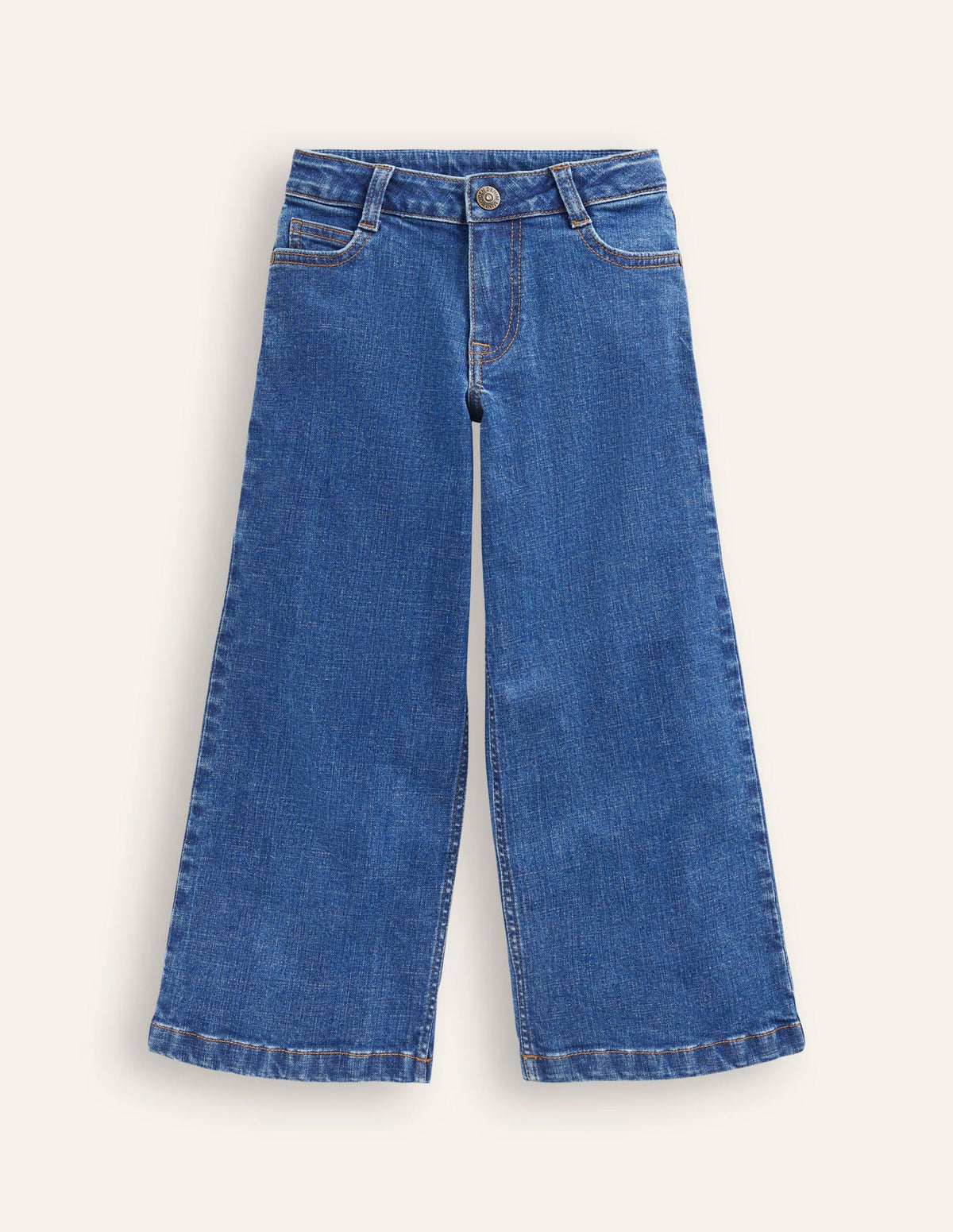 Wide Leg Pants - Mid Vintage Blue