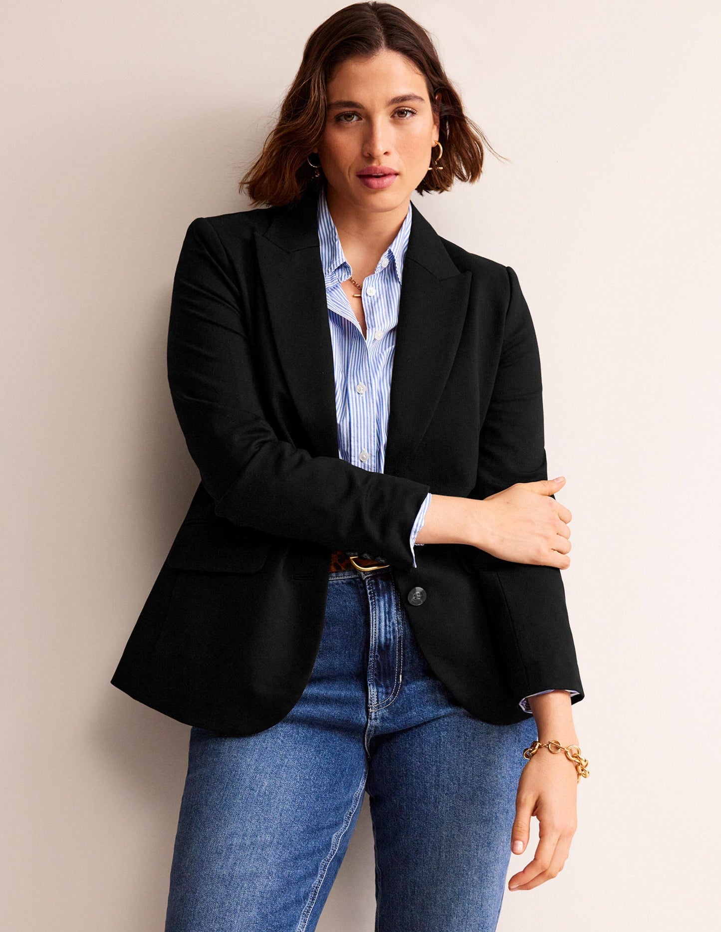 Marylebone Ponte Blazer - Black