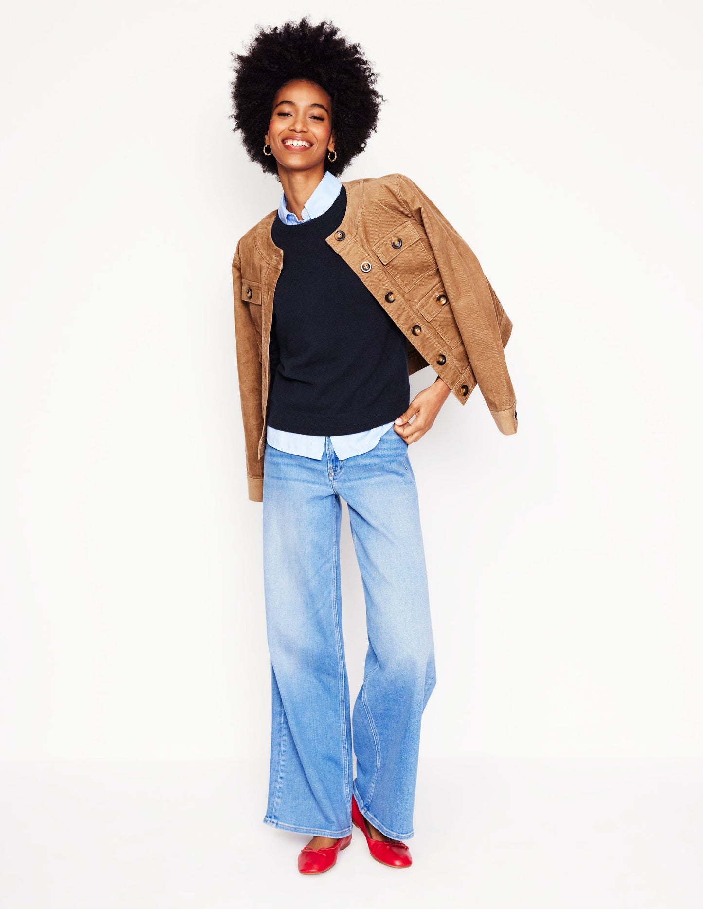Eva Cashmere V - Neck Sweater - Navy
