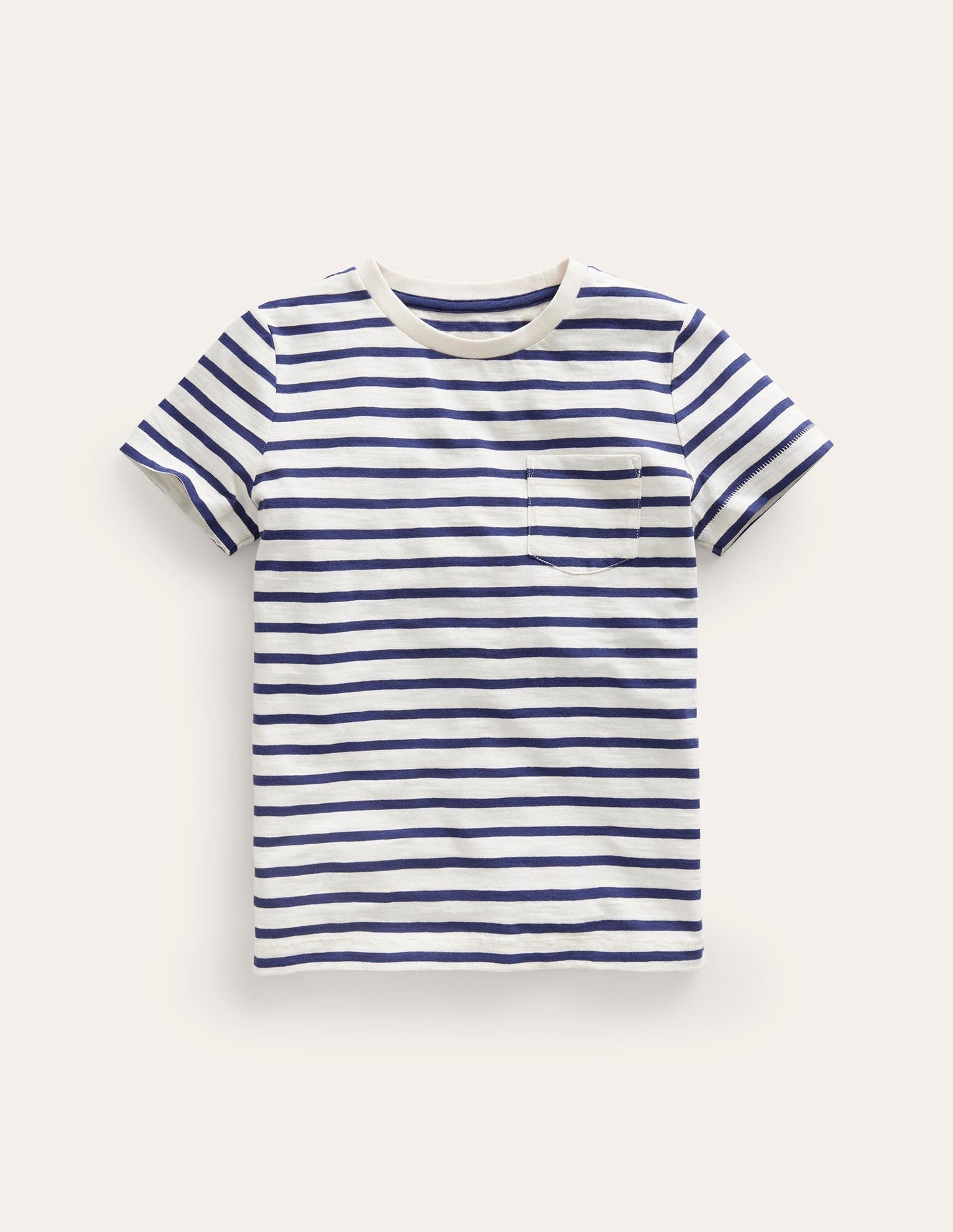 Everyday Short Sleeve T-shirt - Ivory/College Navy