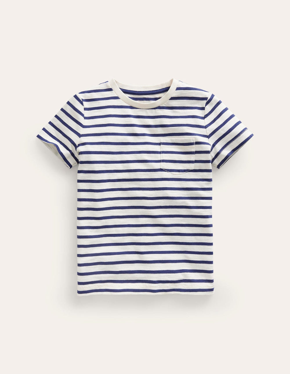 Everyday Short Sleeve T-shirt - Ivory/College Navy