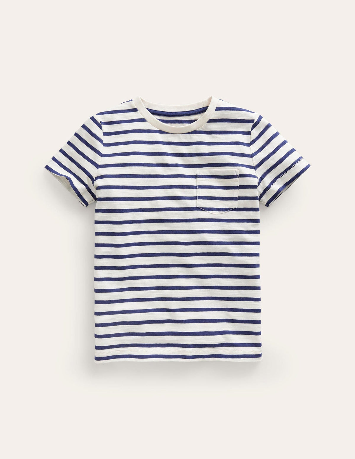 Everyday Short Sleeve T-shirt - Ivory/College Navy
