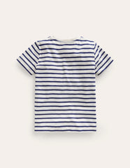 Everyday Short Sleeve T-shirt - Ivory/College Navy